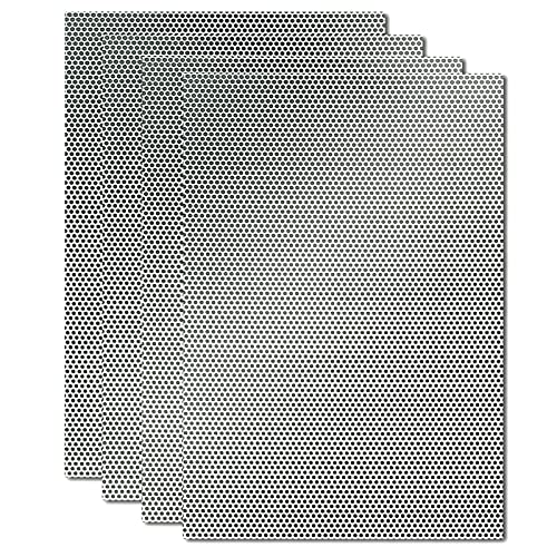 Wire Mesh Sheet 4 Pcs, Never Rust Aluminum-Magnesium Alloy Fine Metal Rodent Mesh Panels, Air Brick Vent Mesh Cover for Mouse Rat Proof Insect Pest Control, A4(210 x 300 mm)