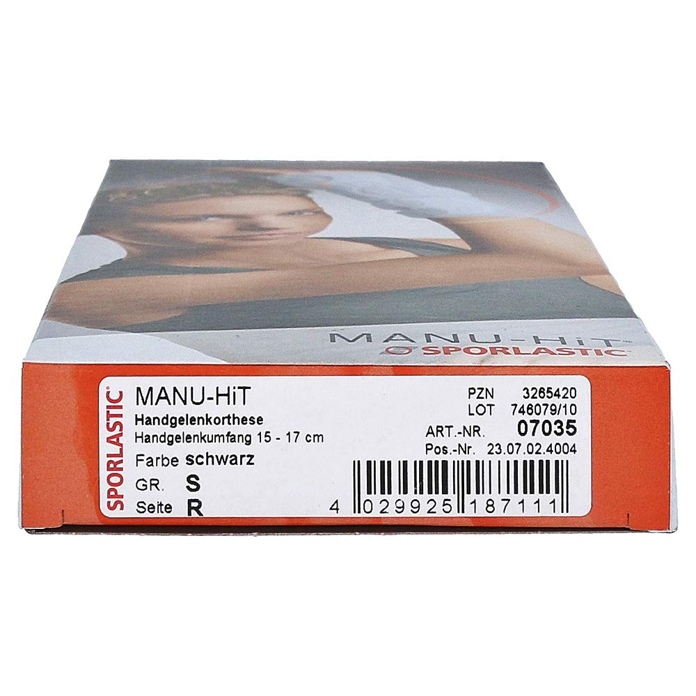 Manu-HIT Handgelenkorth.Rechts Größe S 07035 Schwarz