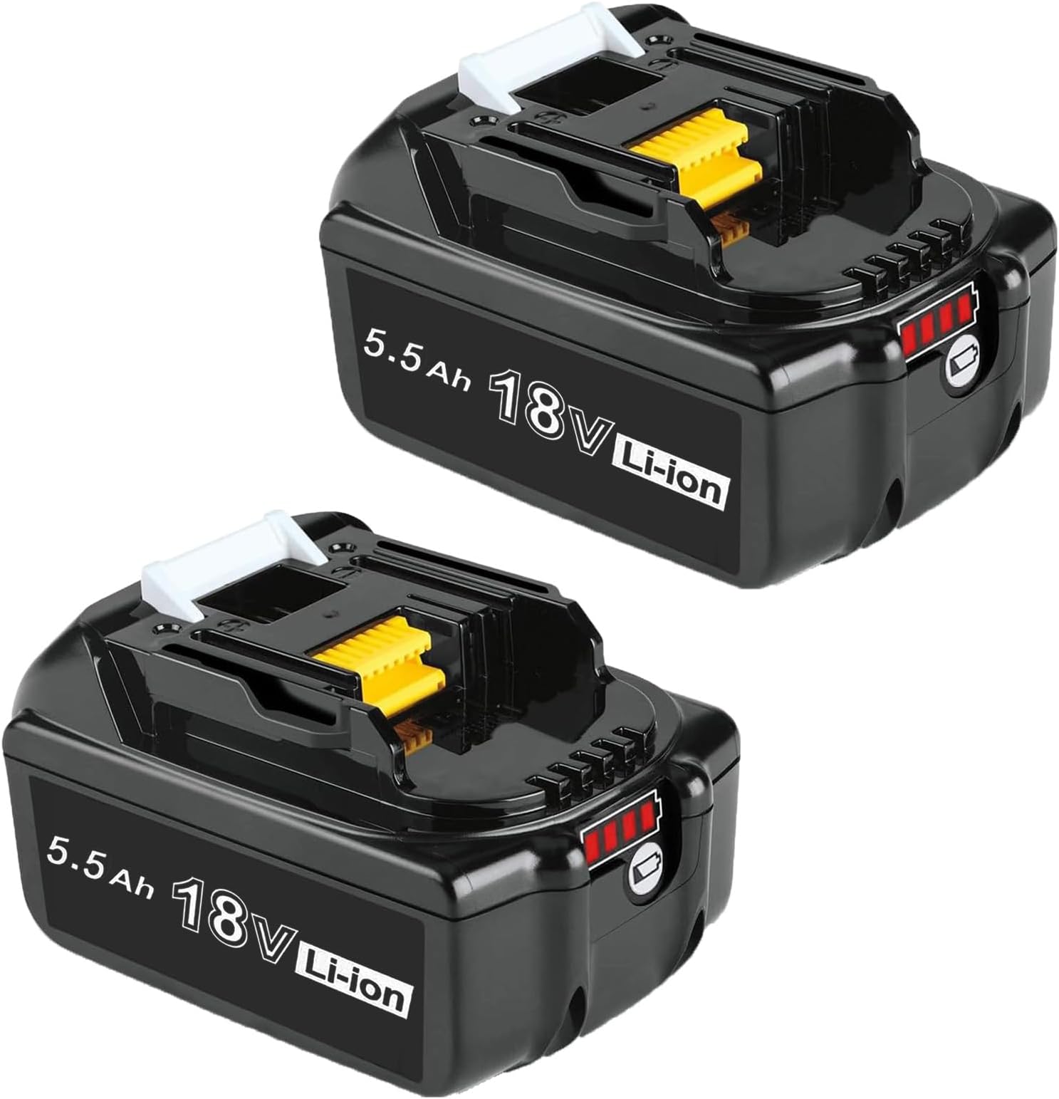 Batteria Makita 18V 5.5Ah Doppia Con Indicatore - Sostituzione Per BL1850, BL1860B - Foto 10