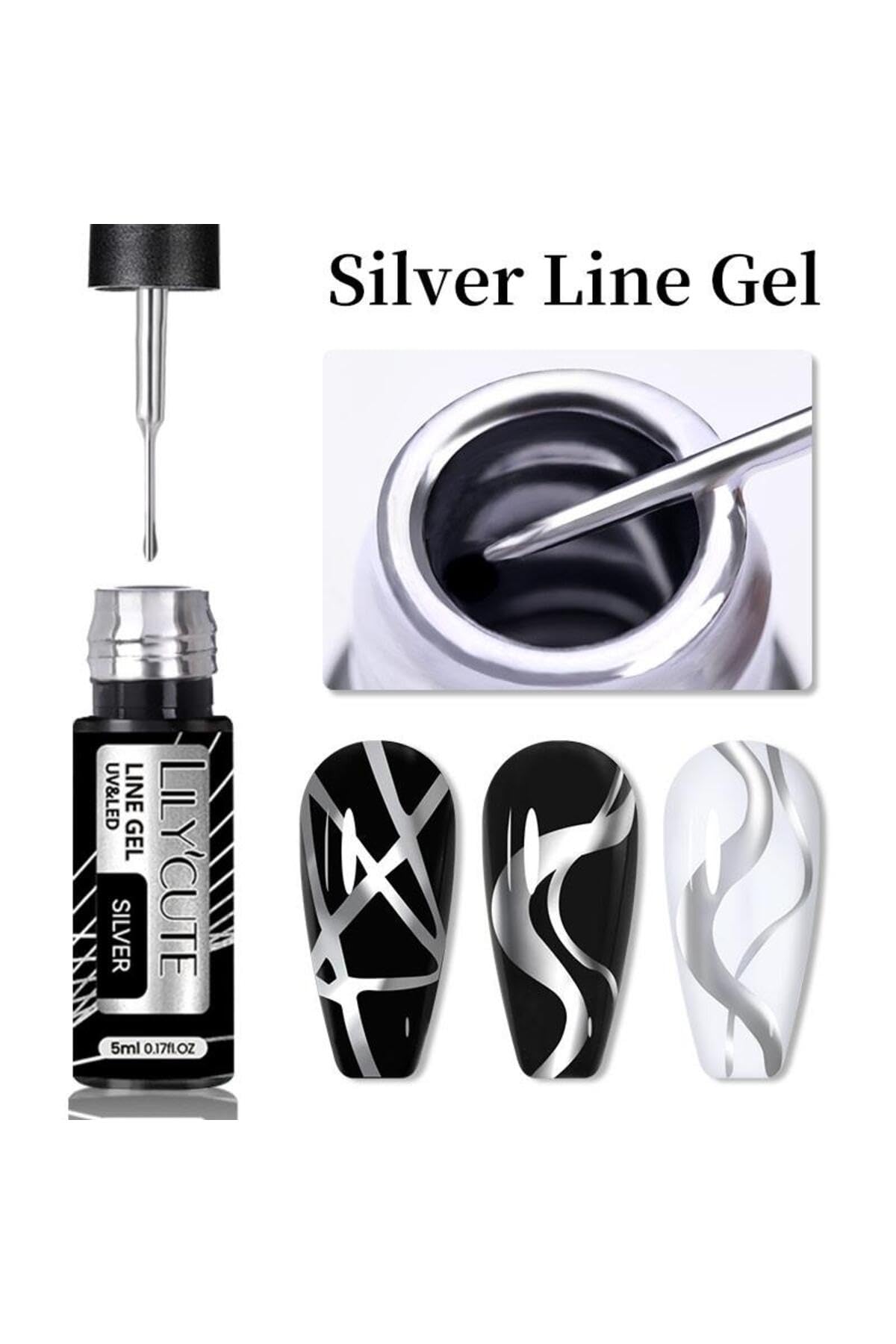 Born Pretty Lily Cute Metalik Nail Art Çizim Ojesi Silver (56567) 4186