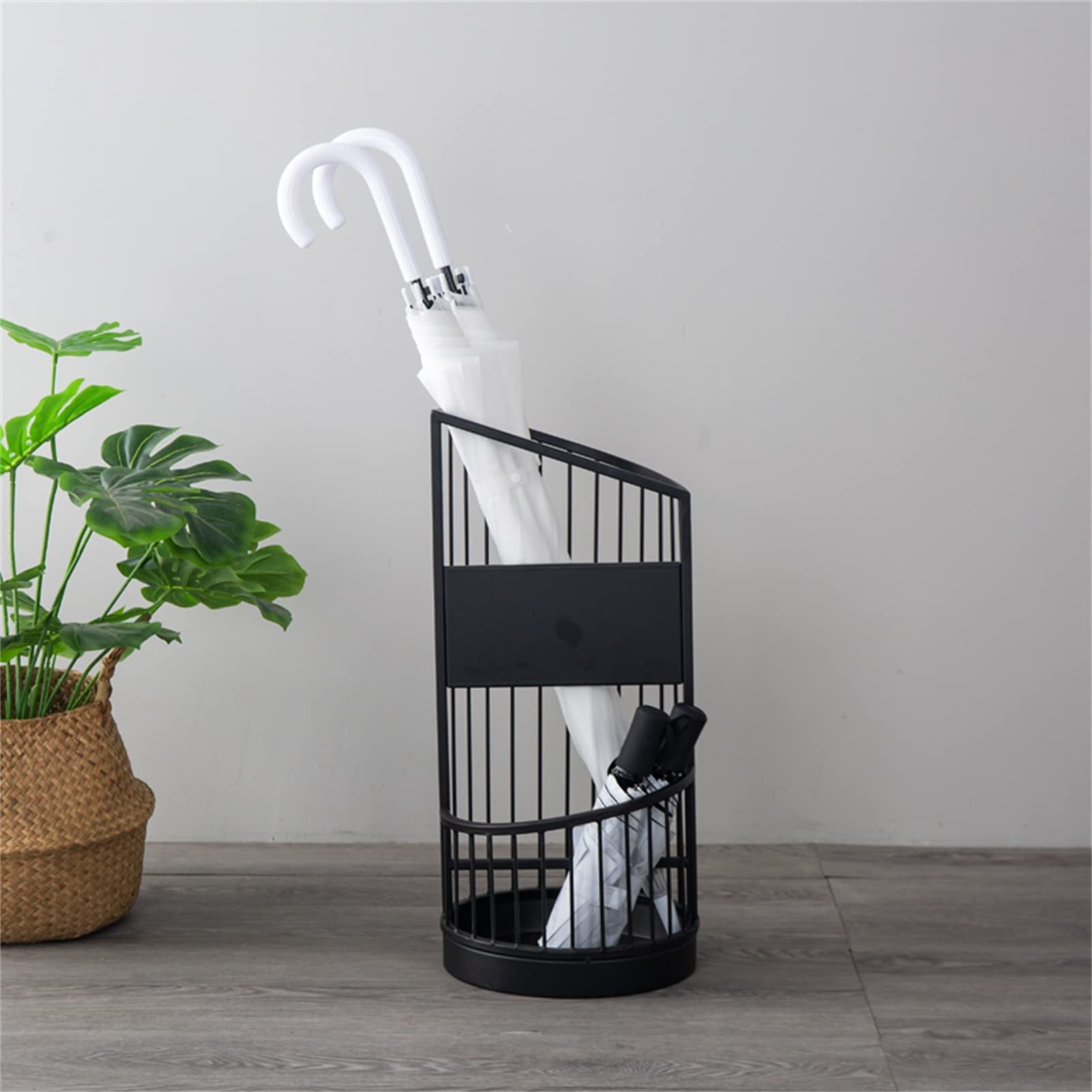 Entryway Furniture - Umbrella Stand Holder Metal Iron Umbrella Bucket for Hotel Bench Lobby Moisture - 3 Colors