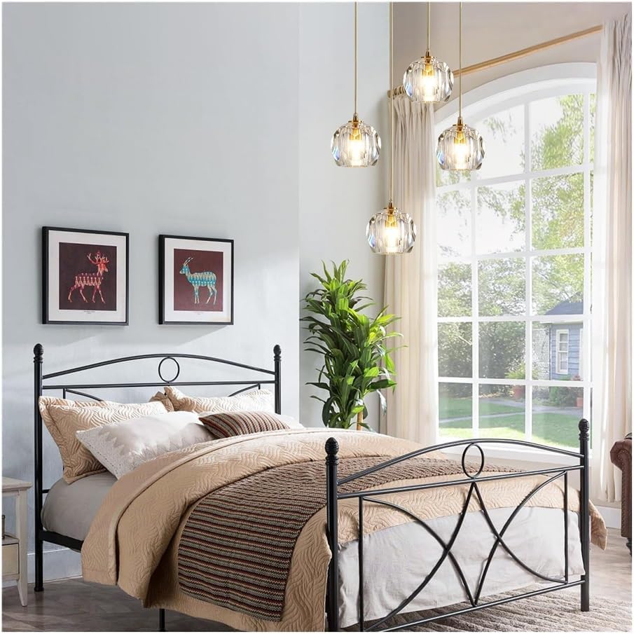 Lustre moderne cuivre ajustable pour hauts plafonds et escalier - 5