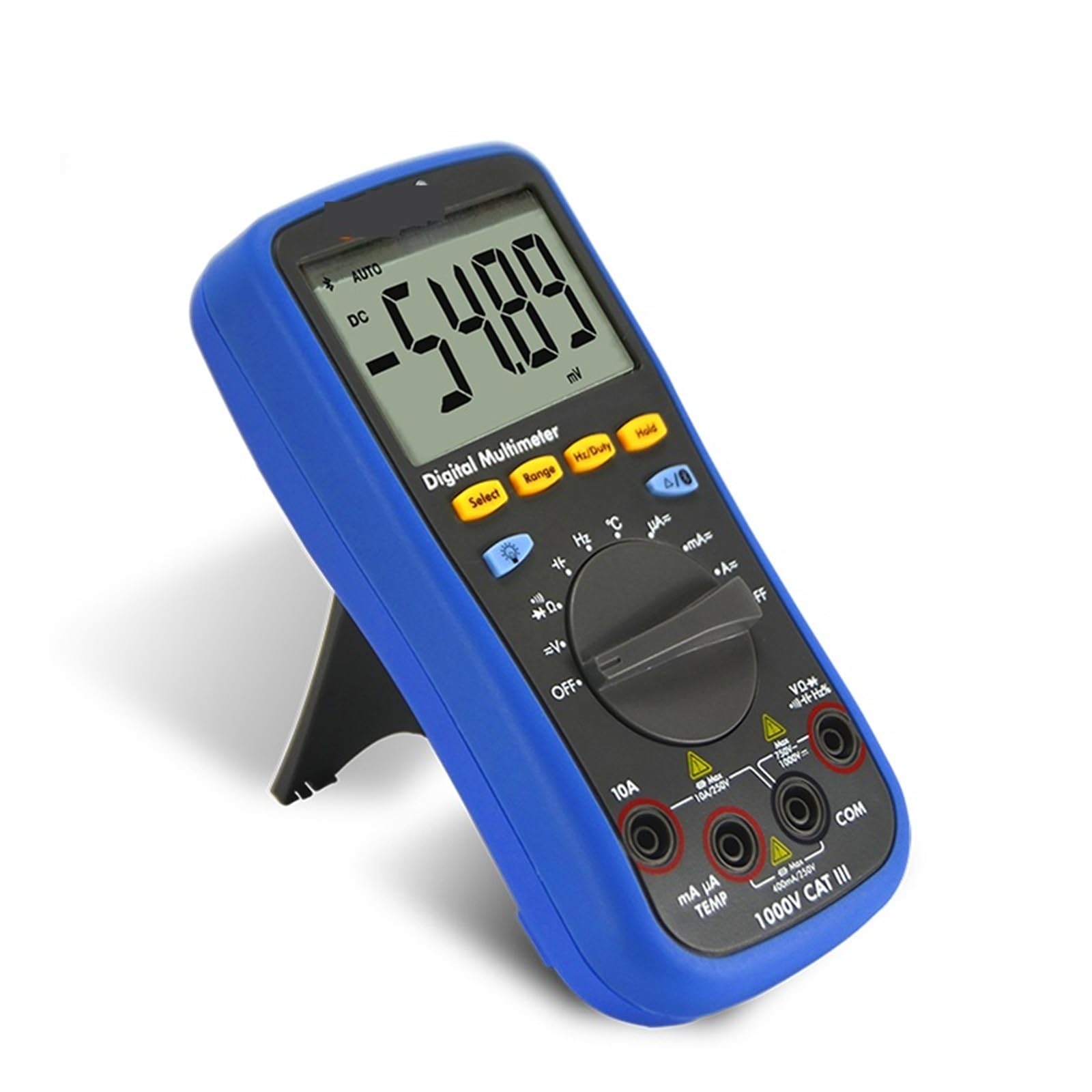 Multimetro Digital, Multímetro digital multifuncional 3 en 1, registrador de datos, multímetro y medidor de temperatura con Bluetooth y extracto de voz.
