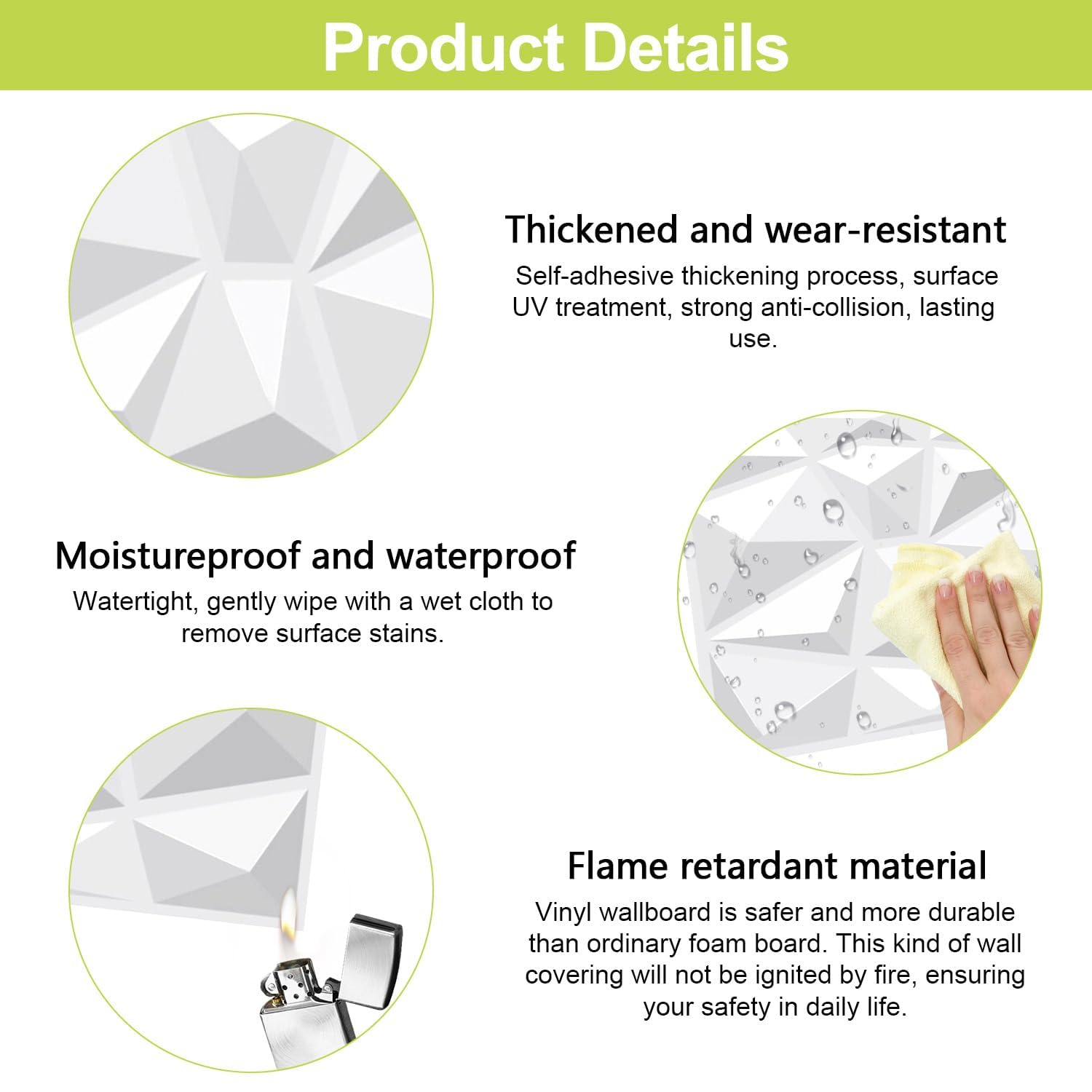 20 Piezas Papel Pintado Autoadhesivo Pared 30 × 30 cm, Vinilos de Pared Decorativos, Revestimiento de Paredes PVC, Ladrillos 3D Adhesivo Pared, Adesivos Papel de Paredes Decoración (Blanco)