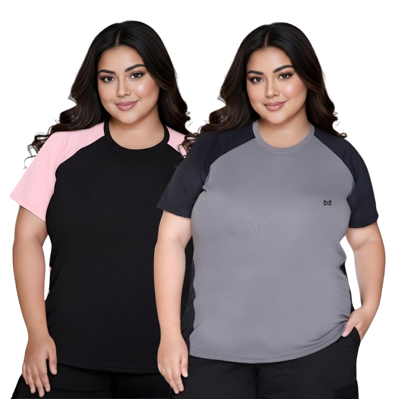 white moon Women’s Dry Fit Sports Tee Combo | Lightweight Running & Exercise T-Shirts Pack of 2-picture-50