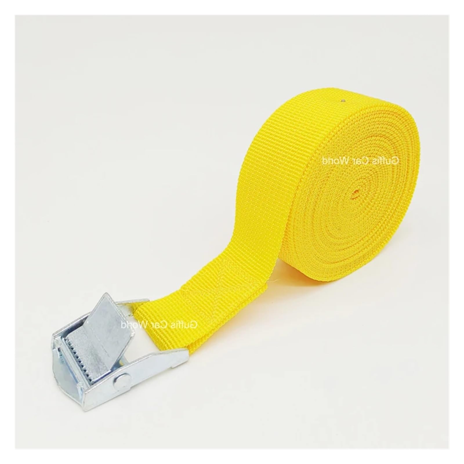 Tie Down Strap, 2M Cargo Straps with Buckle Tie-Down Belt for Motorcycle Car Bicycle Metal Tow Rope Strong Ratchet Fixing Belt for Lugga Bag(1x Yellow)
