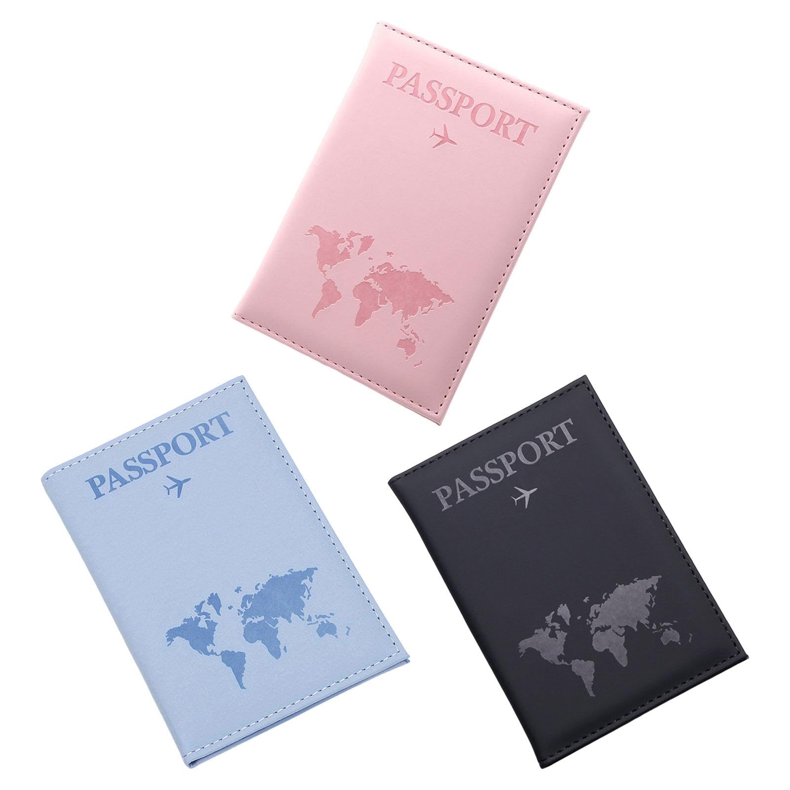 CALANDIS PU Leather Passport Purse Travel Essentials Passports Holder for Travel Home Pink | Passport & ID Holders-image-44
