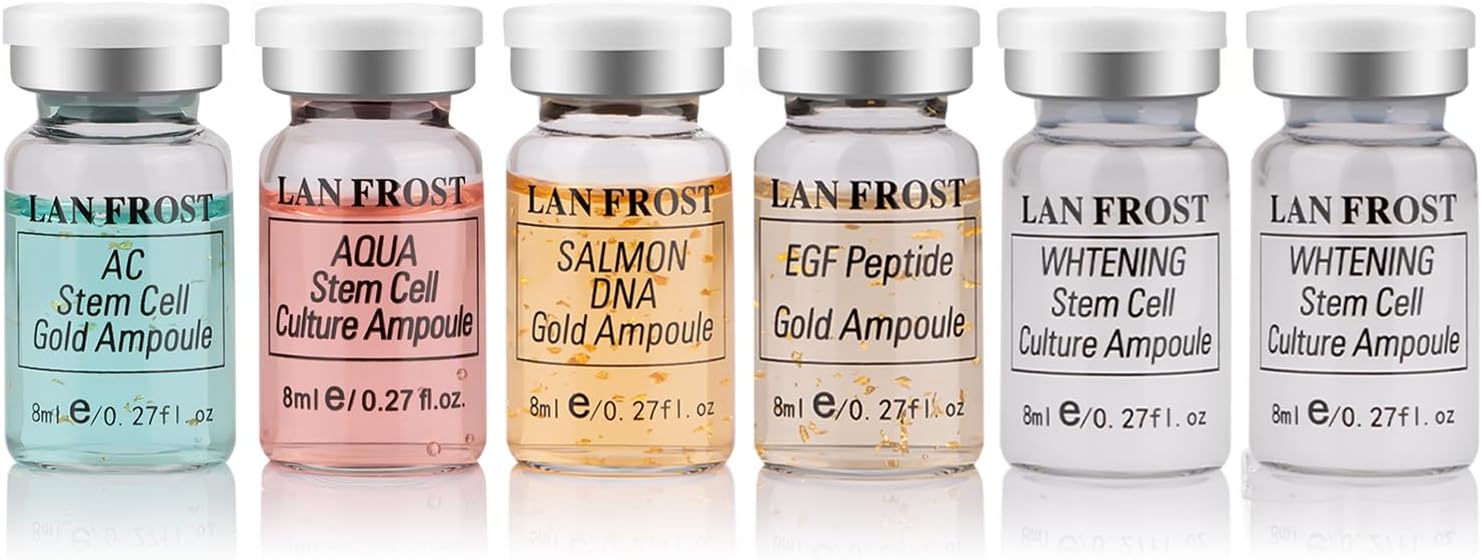 BB Facial Glow Starter Kit Serum Hyaluronic Acid Essence Skin Care Set 0.27oz 6 Vials, Skin Care Serum for Face BB Radiance Facial Serum Kit