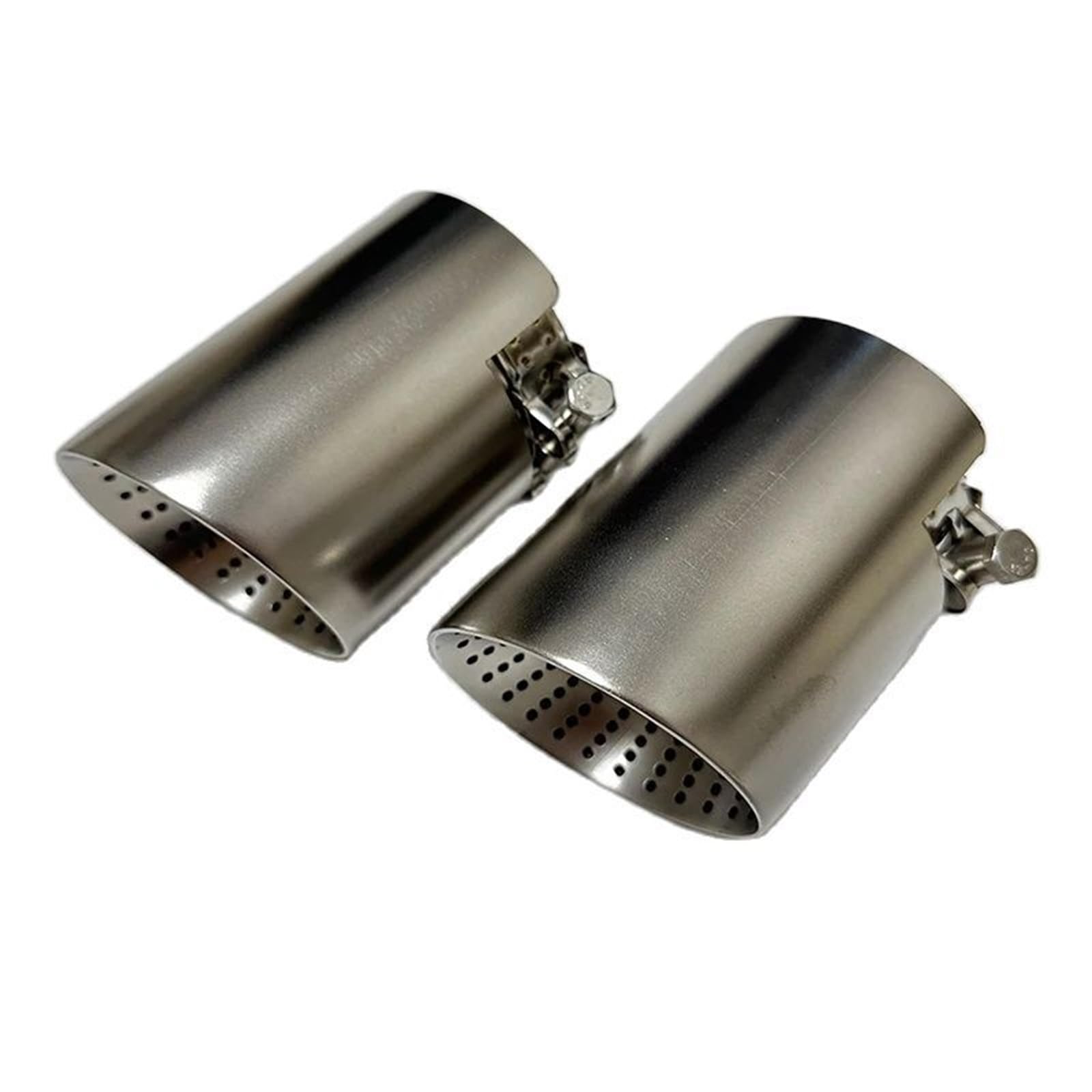 Tłumiki samochodowe Buse d'échappement en acier inoxydable mat, longueur 120mm, grand diamètre 101mm 114mm, système de silencieux voiture ouvert(60mm-101mm)