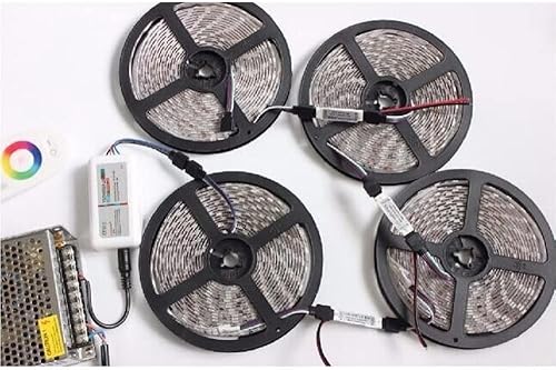 Miniatura 1 de Fengyan - Luces de paisaje de 16.4ft, 32.8ft, 49.2ft, 65.6ft, RGB RGBW, tira LED impermeable 5050 300 LED, cinta IP65 de 16.4ft, control remoto