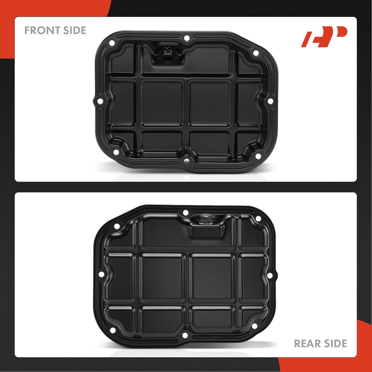 A-Premium Engine Oil Pan Sump with Drain Plug Compatible with Mitsubishi Eclipse 2006-2012, Galant 2004-2009, V6 3.8L