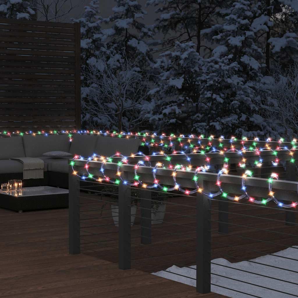 Lichtschlauch 480 LEDs Mehrfarbig 20 m PVC für Weihnachtsbeleuchtung innen und außen, Lichterkette für Garten, Balkon, Festbeleuchtung und Stimmungslicht