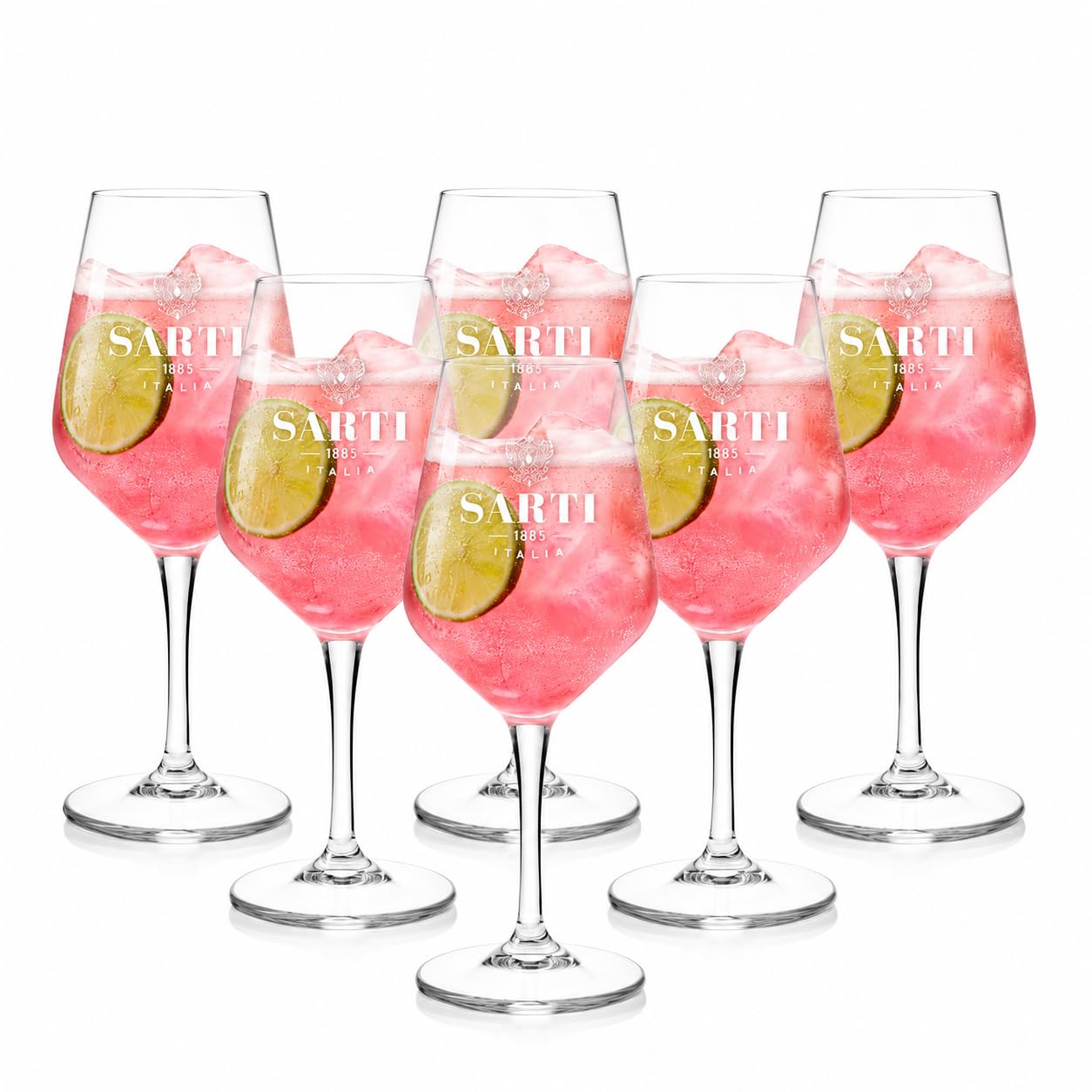 Generisch Mixcompany Sarti Rosa 6er Set Cocktail- & Aperitifgläser – Elegante Stielgläser für stilvolle Drinks