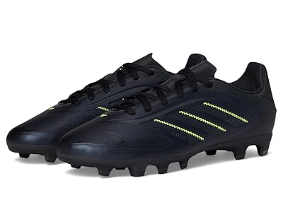 adidas Kids Copa Club Pure 3 Firm Ground/Multi Ground Cleats (Little Kid/Big Kid) Kids Shoes Black/Solid Grey/Lucid Lemon : 5 Big Kid M