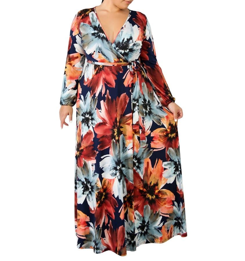 Robe longue femme grande taille coupe oversize et fluide modèle OS120013B F13