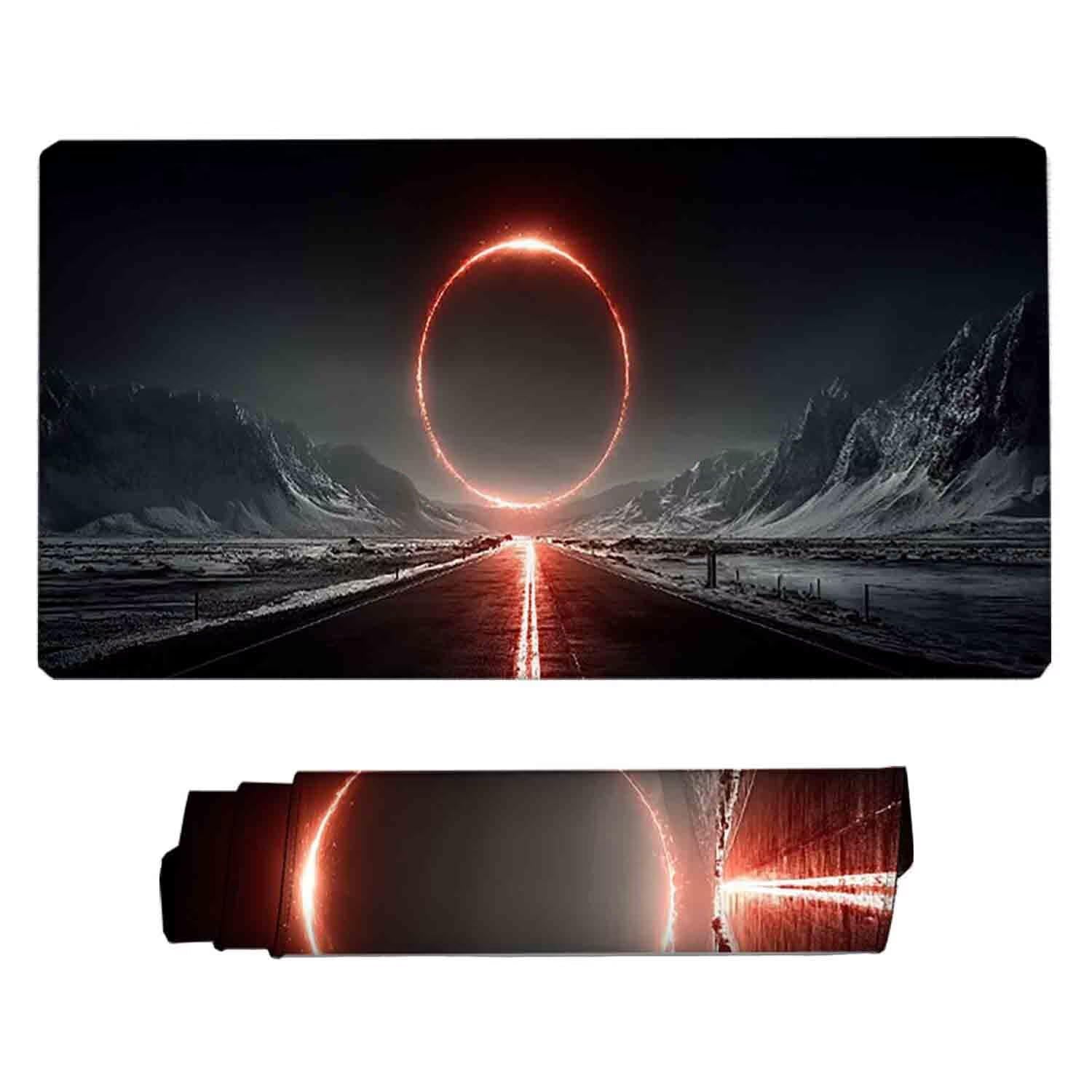 Podkładka pod mysz do gier szara podkładka pod mysz otwierana podkładka pod mysz XXL 1000 x 500 mm mata biurkowa z przeszytymi krawędziami antypoślizgowa, do PC, nauki, gier, akcesoriów biurowych