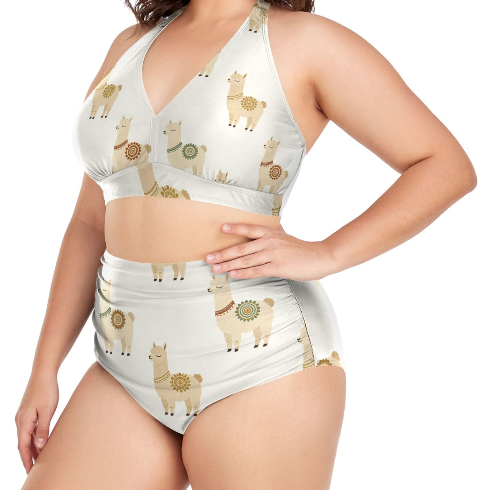 FRODOTGV Curvy damskie dwuczęściowe zestawy kąpielowe L-4XL