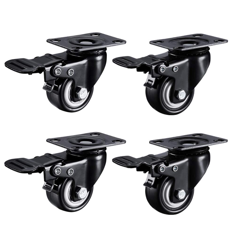 Roulettes Pivotantes Robustes Pour Chariot De Meubles En Caoutchouc