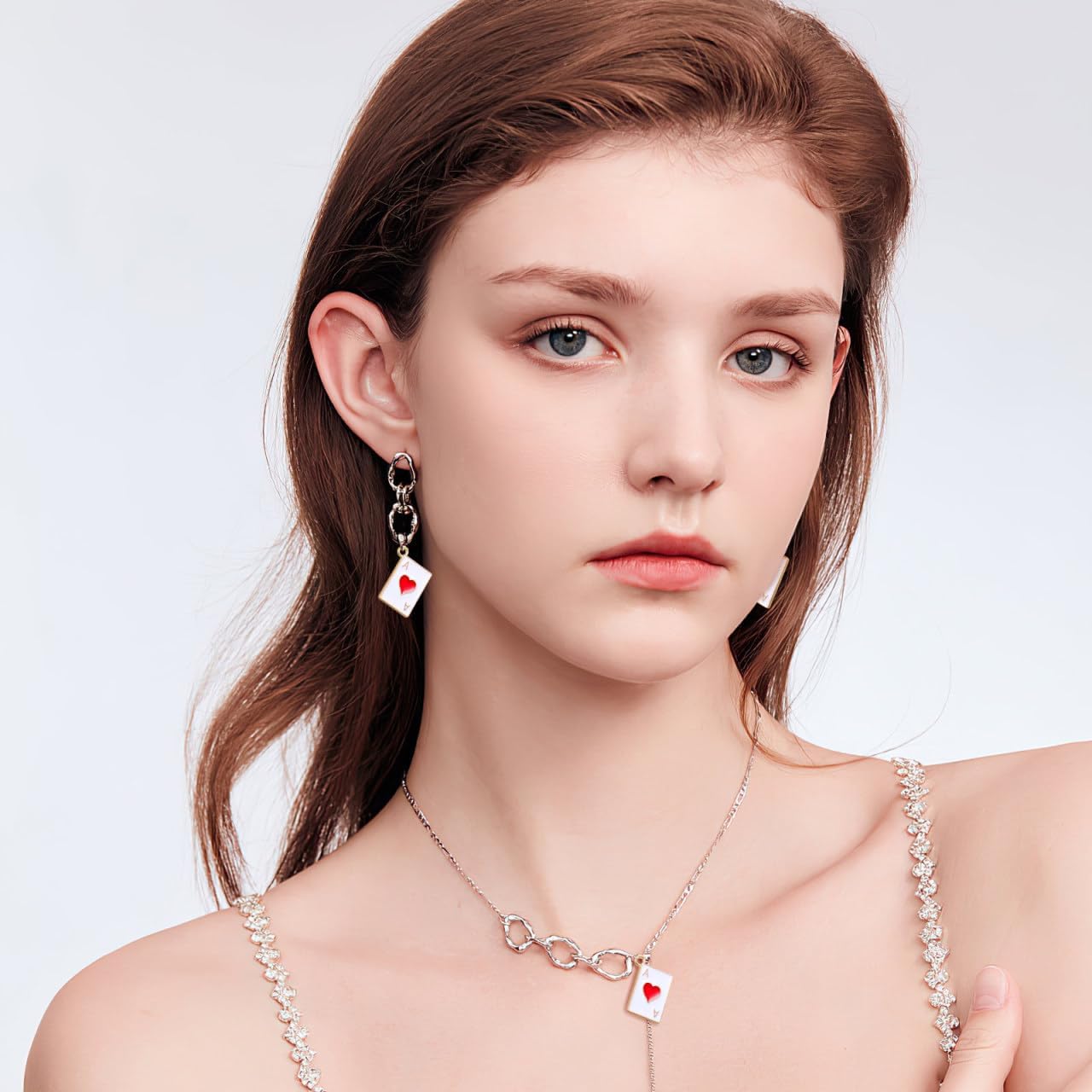 COHEALI 20Pcs Playing Card Charms Metal Enamel Queen of Hearts Spade Checkered Card Charms for Jewelry Making Diy Craft Pendants Bracelet Necklace Accessories - Image 3