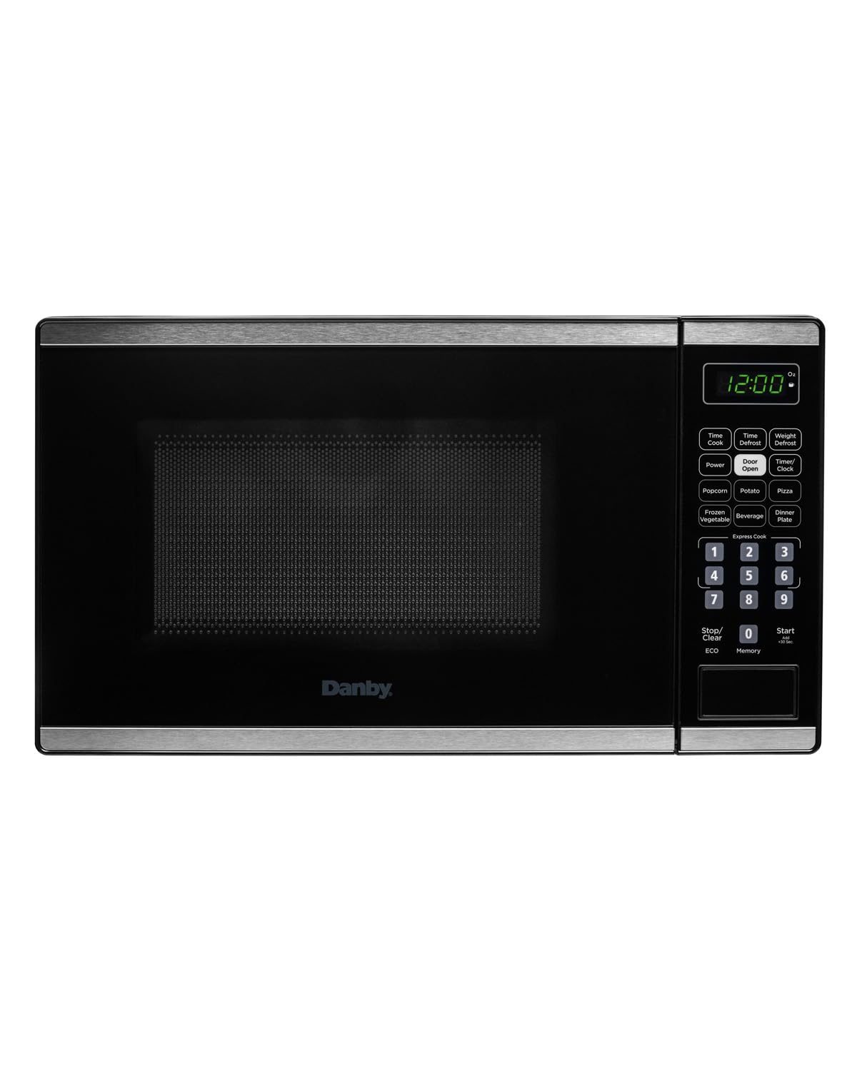 Danby DBMW0722BBS 0 7 cu ft Countertop Microwave in Black and Stainless Steel