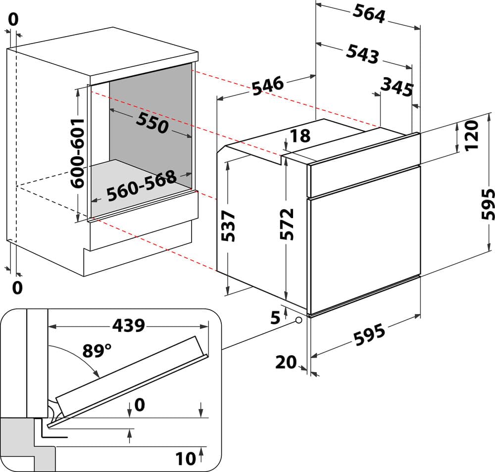 Bauknecht - HIS5 EP8VS3 ES Elektrischer Einbaubackofen - 65L Garraum - Pyrolyse-Selbstreinigung, SoftClose, Vielseitige Funktionen - Energieeffizienzklasse A - 59,5 x 59,5 x 56,4 cm - Schwarz
