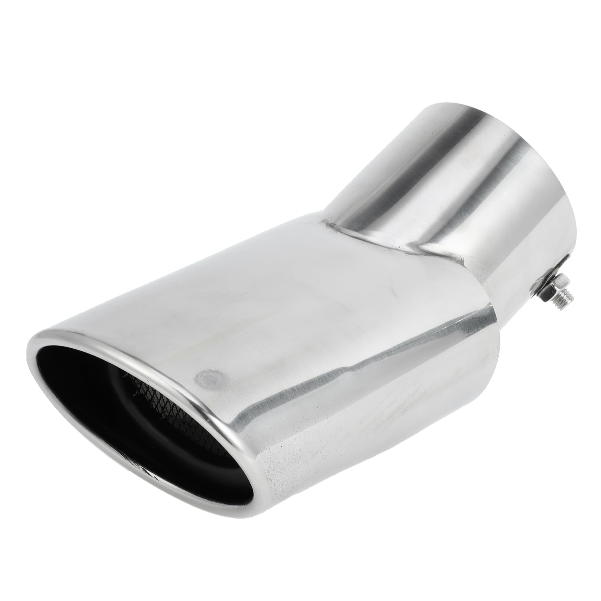 Punta di Scarico Curva Inclinata Posteriore 2.8" Ingresso 4.1" Uscita 7.2" Lunghezza Tubo di Scarico per Land Rover Range Rover 02-10 in Acciaio Inossidabile Tono Argento Bullonato