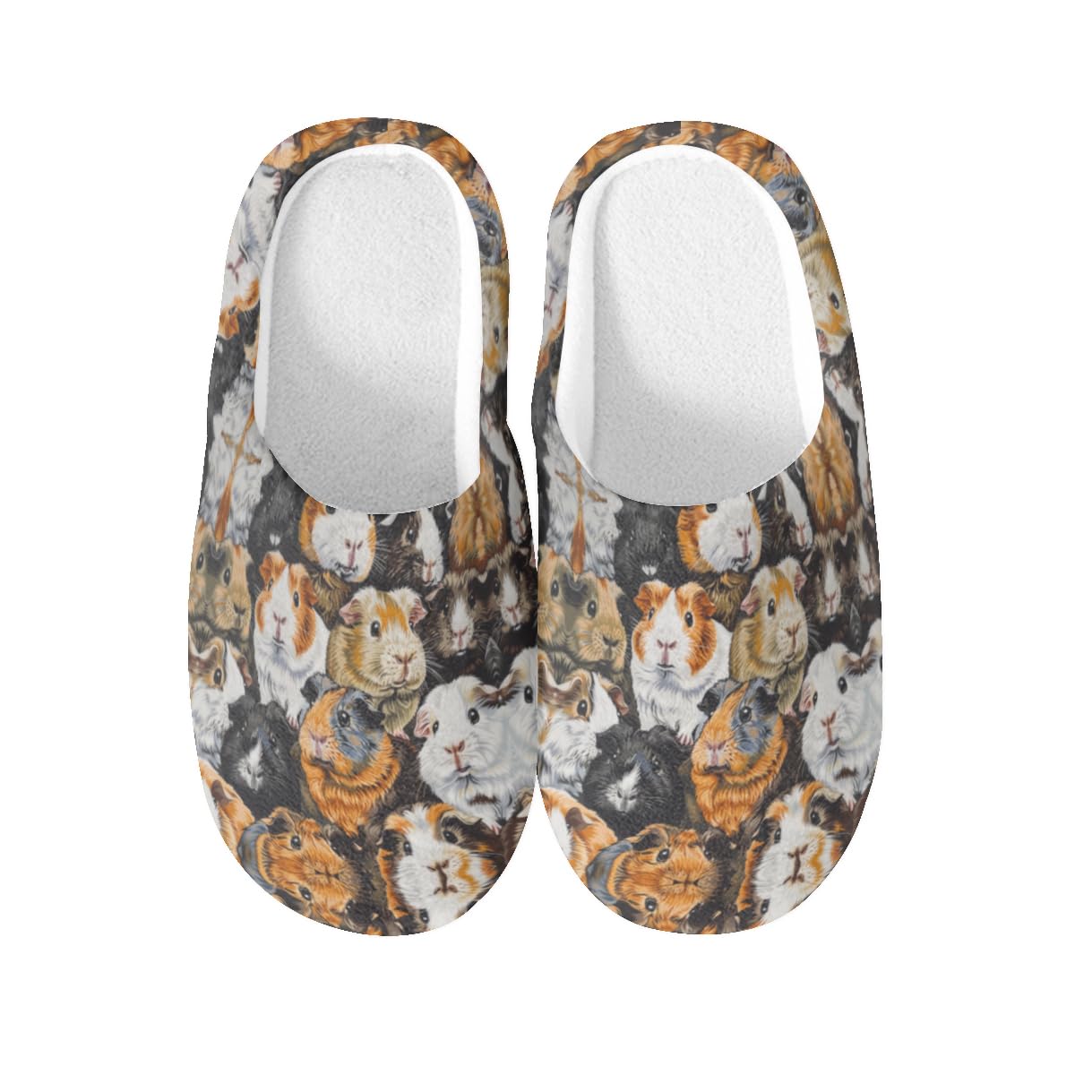 Maison pantoufles antidérapantes cochon d'inde chausson coton chaud homme femme - 7
