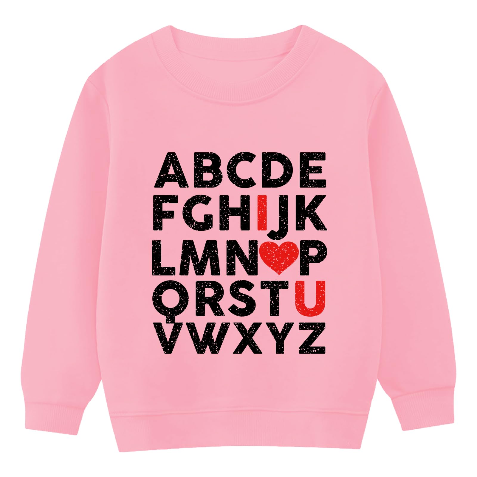 Goengmo Girl Boy Valentine Sweatshirts Love Print Shirts Long Sleeve Kids Hearts Tops 2-12 Years