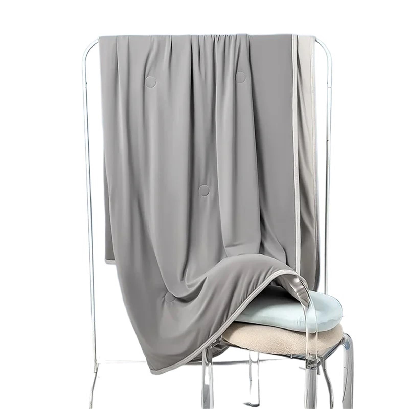 EBzvblxm Cooling Blanket for Summer, Cooling Silk Blanket Machine Washable Breathable Multicolor Multiple Sizes(Dark Grey,100X150cm)