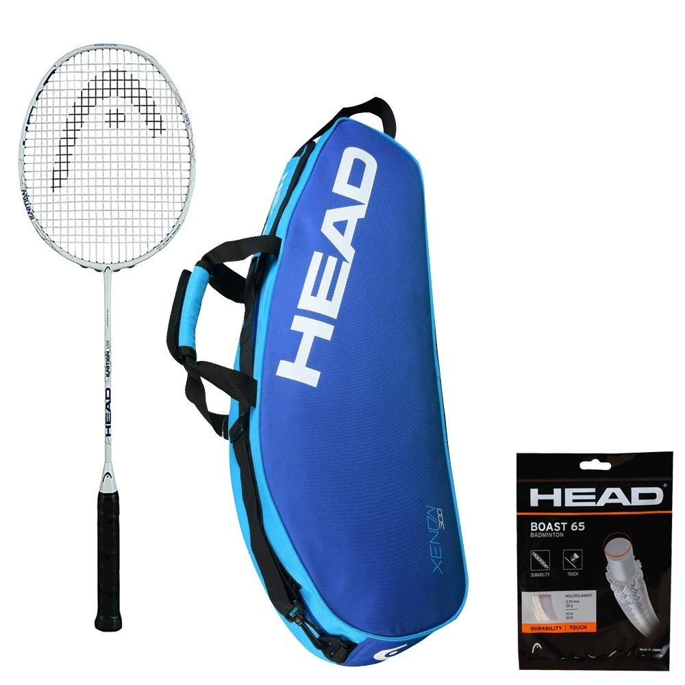 HEAD IGNITION 500 BADMINTON RACKET WITH KITBAG XENON 300 AND BOAST 65 BADMINTON STRING WHITE-image-47