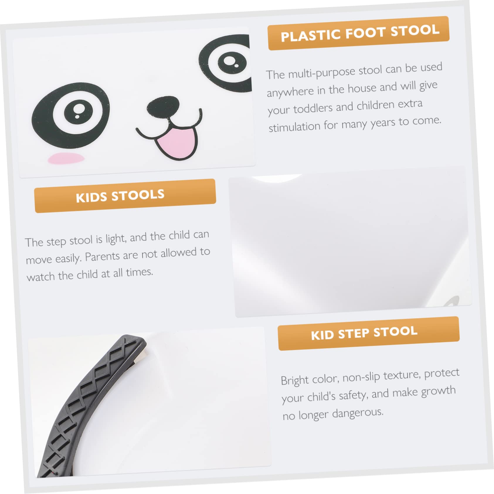 MAGICLULU Panchetto per Bambini in Plastica Bianco Antiscivolo Texture, Leggero e Resistente, per Bagno e L'addestramento al Vasino