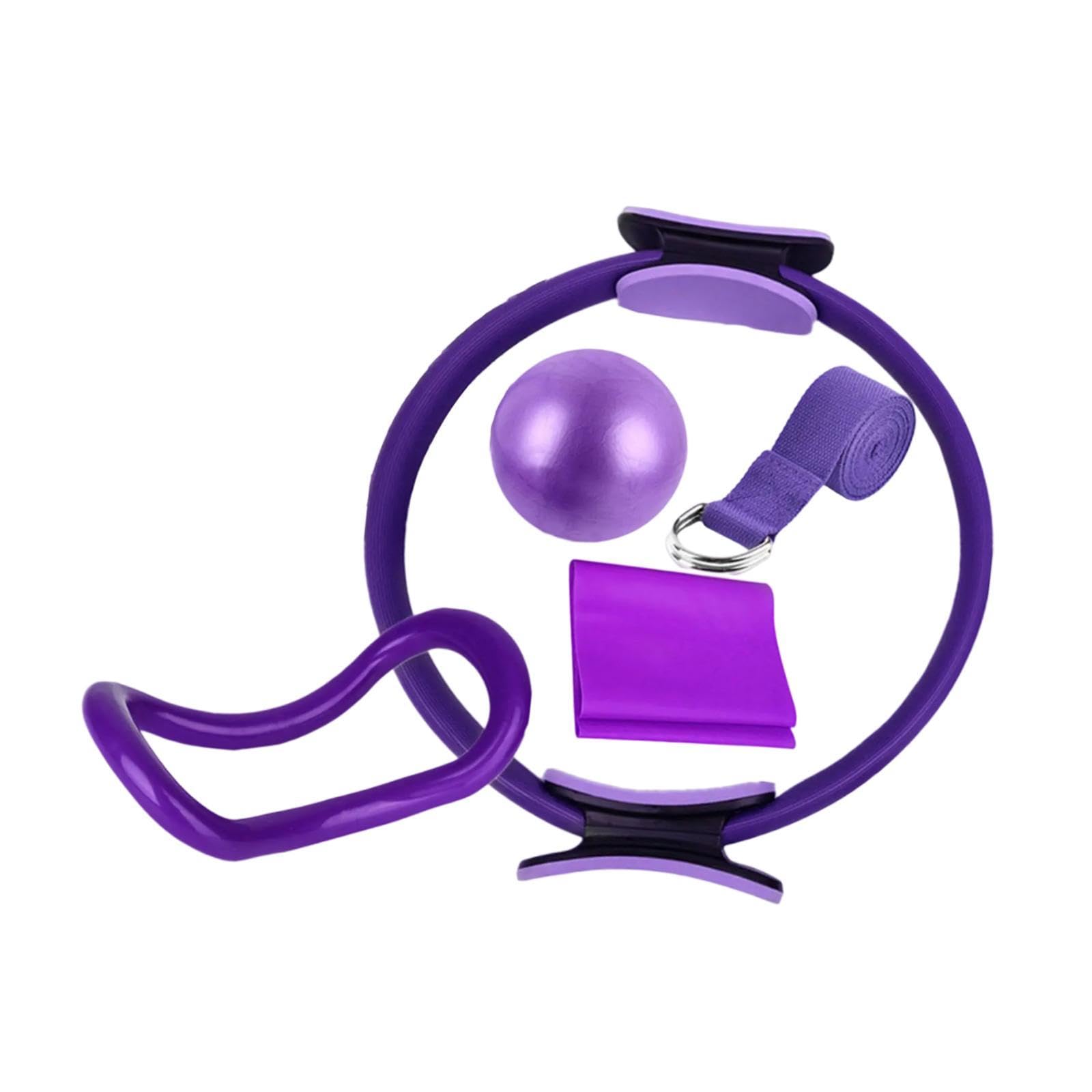 SAZ DEKOR Pilates Ring Circle Lightweight Pilates Ball Set for Women Home Gym Shoulder Purple-image-49