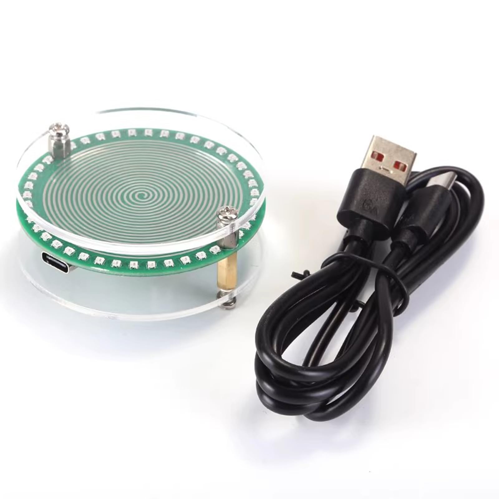 Schumann, generator rezonansu fal 7,83 Hz, ultra niskoczęstotliwościowy generator impulsów z oświetleniem RGB LED, osłoną przeciwpyłową, zasilaniem USB i różnymi kształtami fal