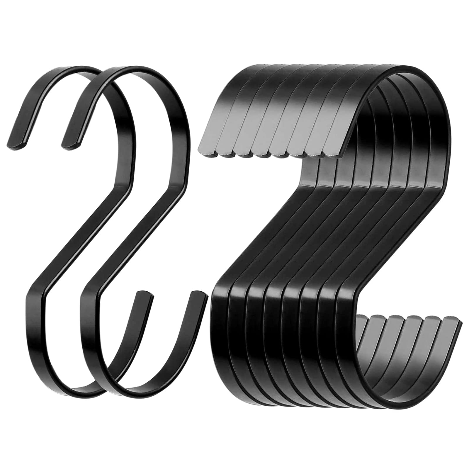 Ｓ字フック　10個セット【鉄　ブラック】 Amazon | S字フック 落ちない 黒色10個セット (9cm×10pcs) s字