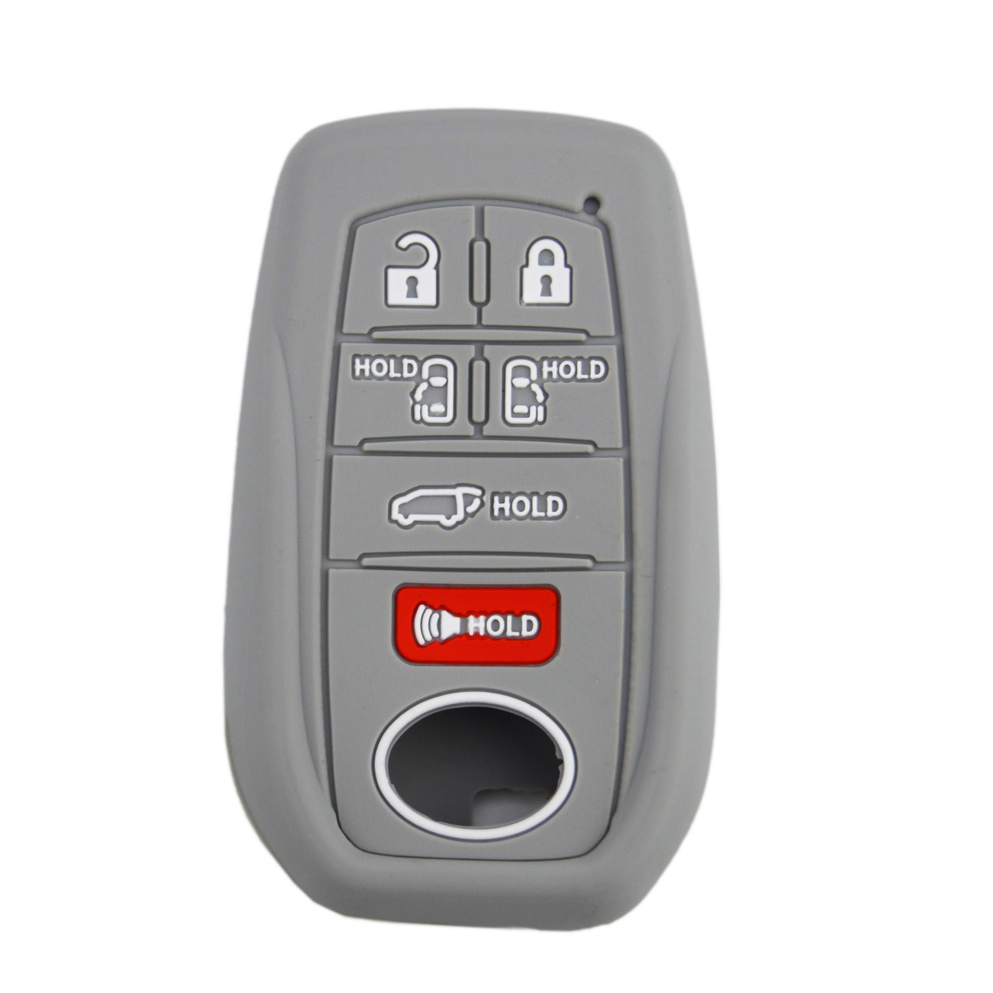Silicone Key Fob Cover Case for 6 Buttons Toyota Sienna 2021 2022 2023 2024 2025 Remote Keyless
