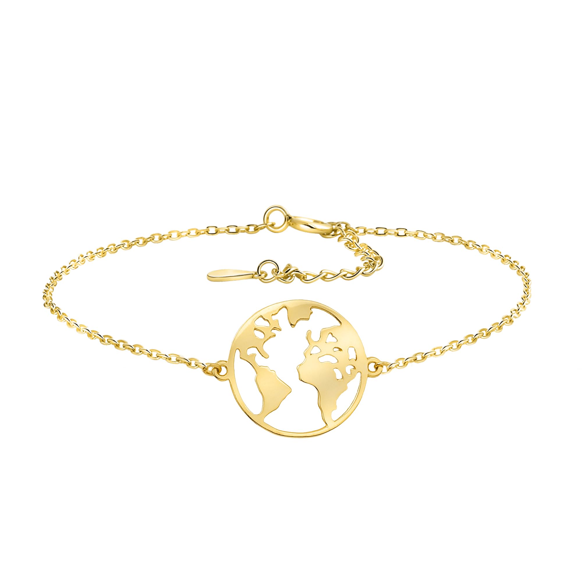 Bracciale Donna In Argento 925 Con Ciondolo Mappa Del Mondo - Sofia Milani - Regalo Viaggio