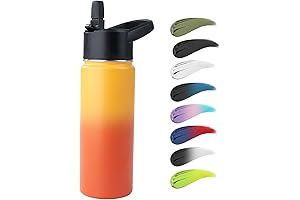 Simple Modern Stainless Steel Water Bottle with Straw & Wide Mouth Lid