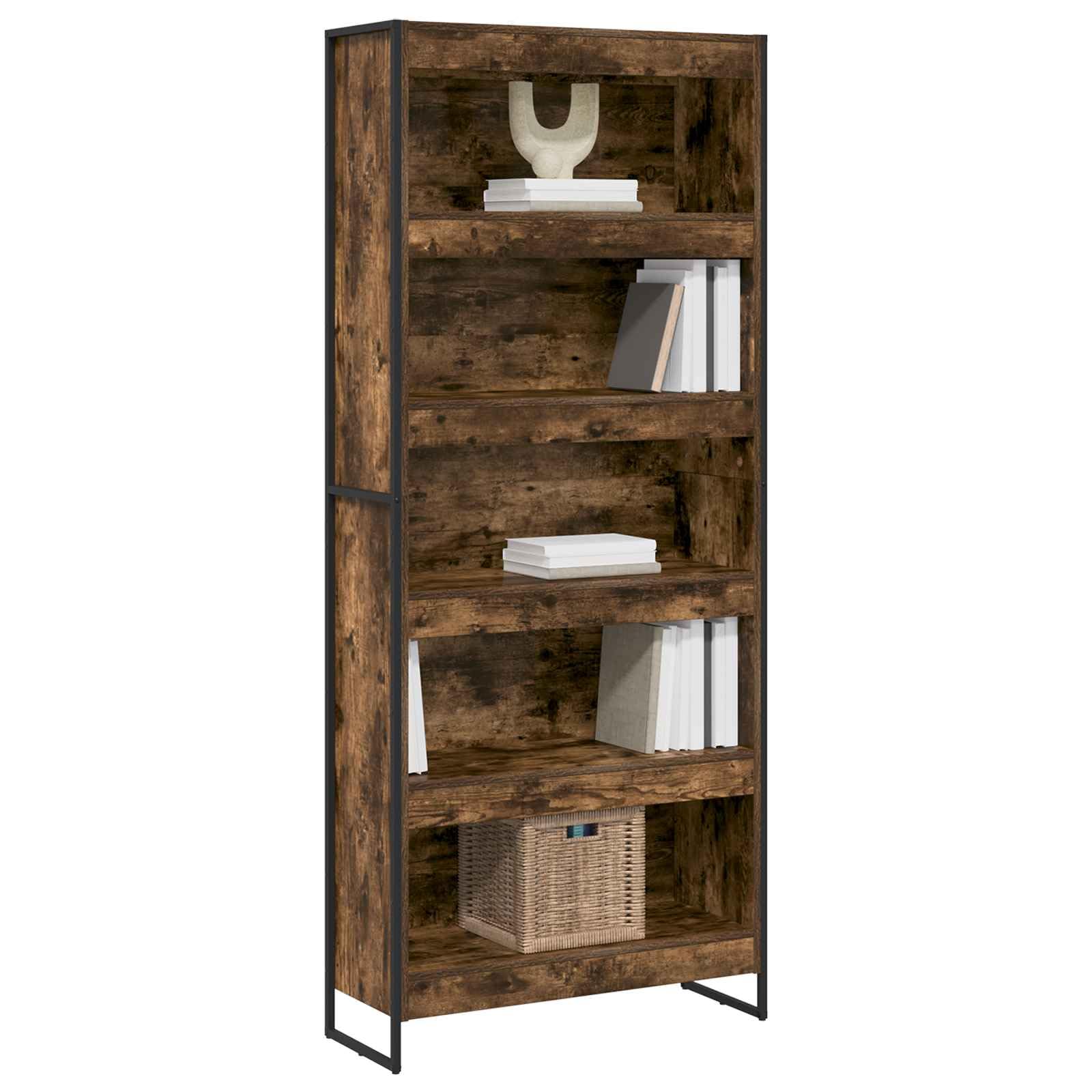 Estantería para Libros 80 x 30 x 189,5 cm Madera de ingeniería,39.2kg-3403012