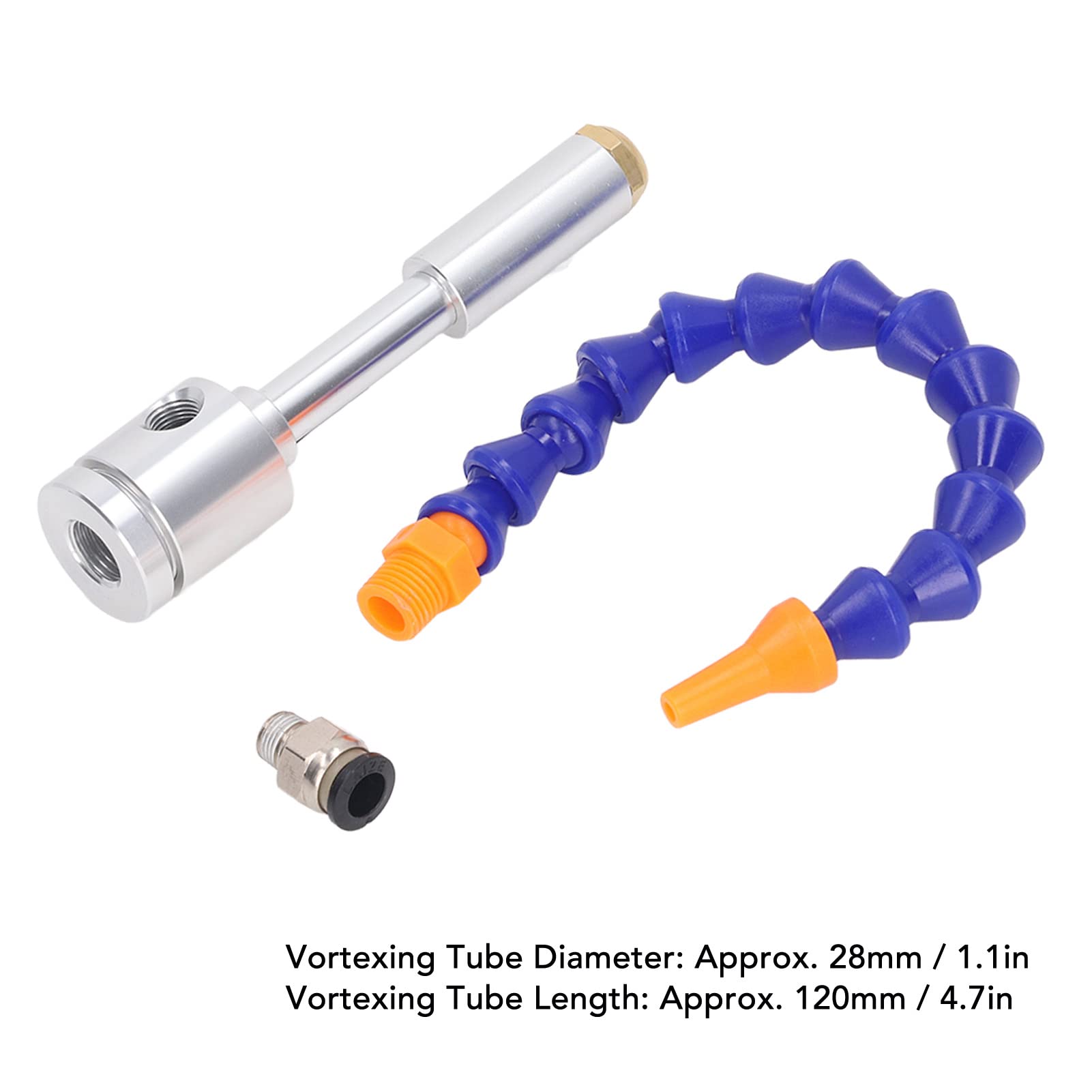 Kit de Pistolet de Refroidissement à Air Froid, Pistolet de Refroidissement Sec à Air Chaud Pistolet à Air Froid en Alliage D'aluminium avec Tube Tube Universel