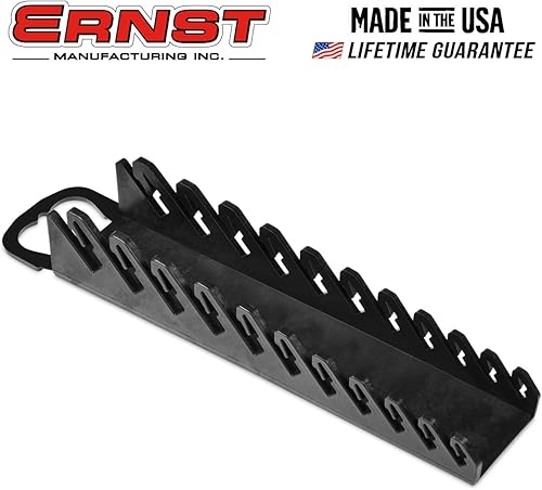 Miniatura 9 de Ernst Manufacturing 5076-Red Gripper - Organizador de llaves rechonchas, 11 herramientas, rojo