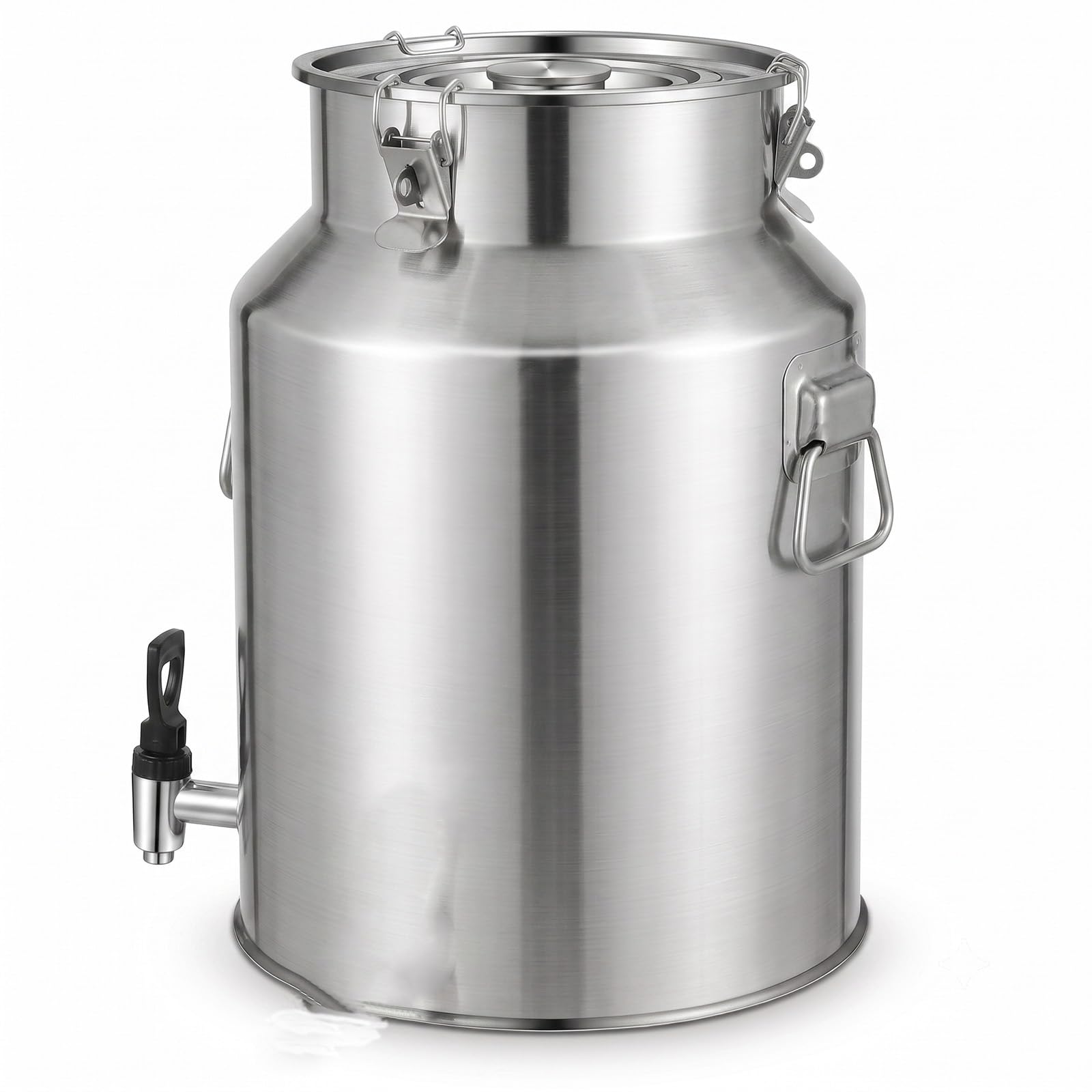 Depósito de acero inoxidable de 88L con grifo metálico y sellado para hostelería