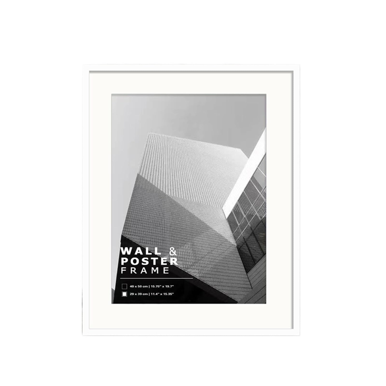 Picture Frames Picture Frame for Poster Photo 30x40 40x50 50x70cm A4 Simple Metal Frames With Plexiglass Mat Wall Mount Table Home Decor(White Frame,30x40cm)
