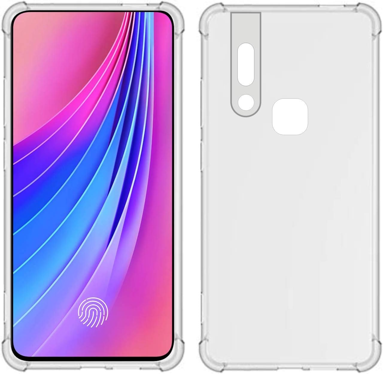 TIYA Case Clear for VIVO V15 TPU Four Corners Cover Transparent Soft