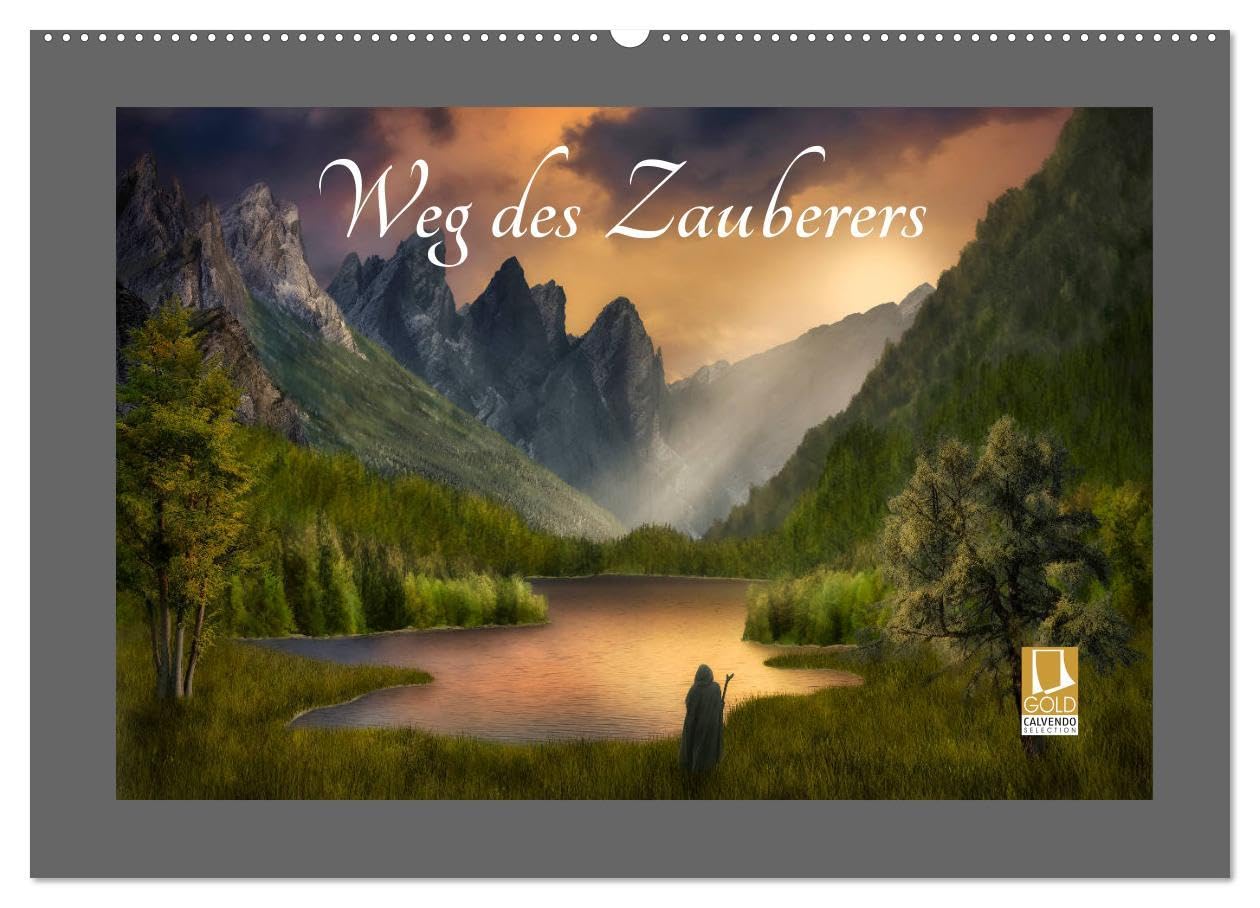 Weg des Zauberers (Wandkalender 2026 DIN A2 quer), CALVENDO Monatskalender: Ein Fantasy-Bilderbuch (CALVENDO Kunst)
