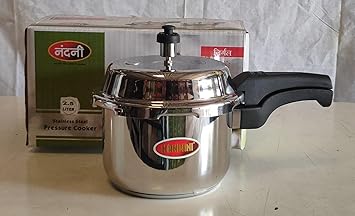 Nandani Stainless steel Outer lid Pressure cooker 2.5 Liter