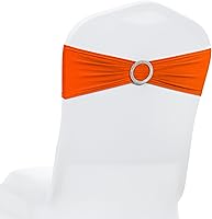 Vista 15 de MDS - Paquete de 250 lazos de elastano para silla, universales, bandas elásticas para silla, lazos con hebilla, lazo deslizante para decoración