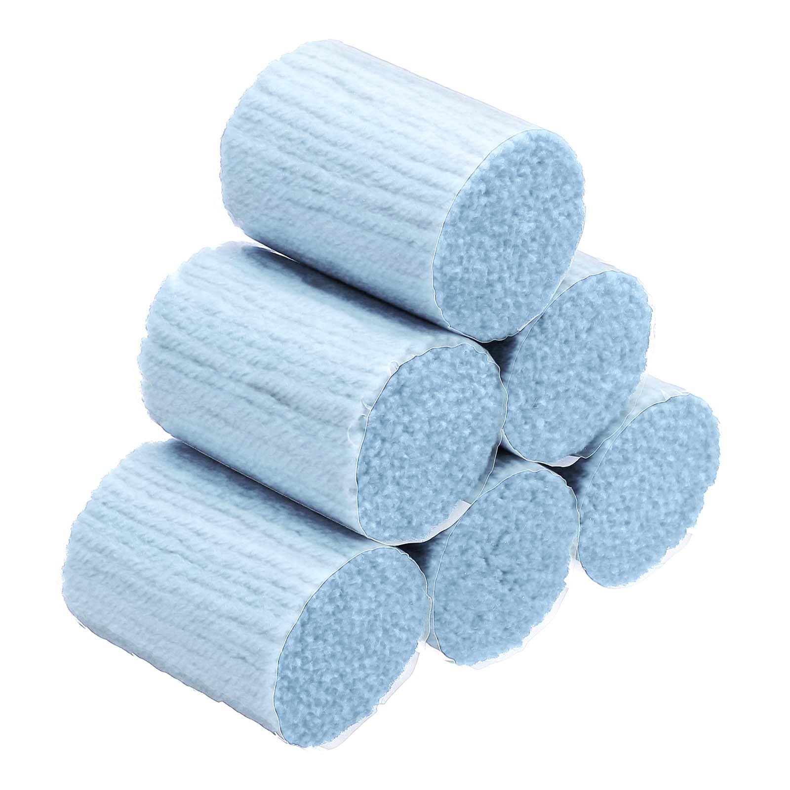 PATIKIL 6 Rolls Latch Hook Yarn, Latch Hook Kit Yarn Precut Hook Rugs Yarn Making Crochet Bundles for Latch Hook Rug Adults Beginners Tapestry DIY Craft, Light Blue