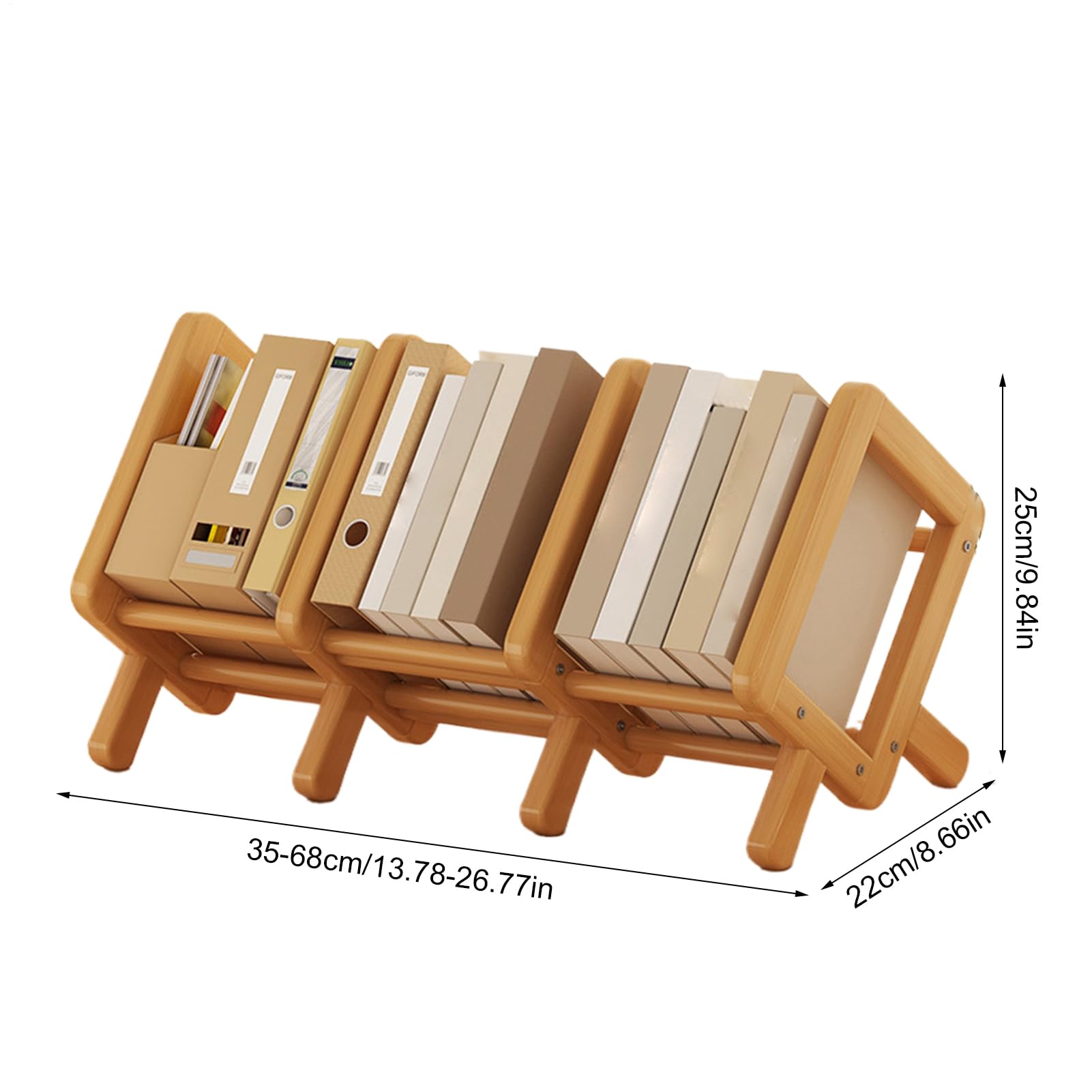 Genérico Desktop Shelf, Expandable Desk Shelf, Adjustable Bookstand, 20,47-40,16×8,66×9,84 pulgadas, Multifunctional Space-Saving Organization for Home, Library, Mesa Estudiante, Mesa de café