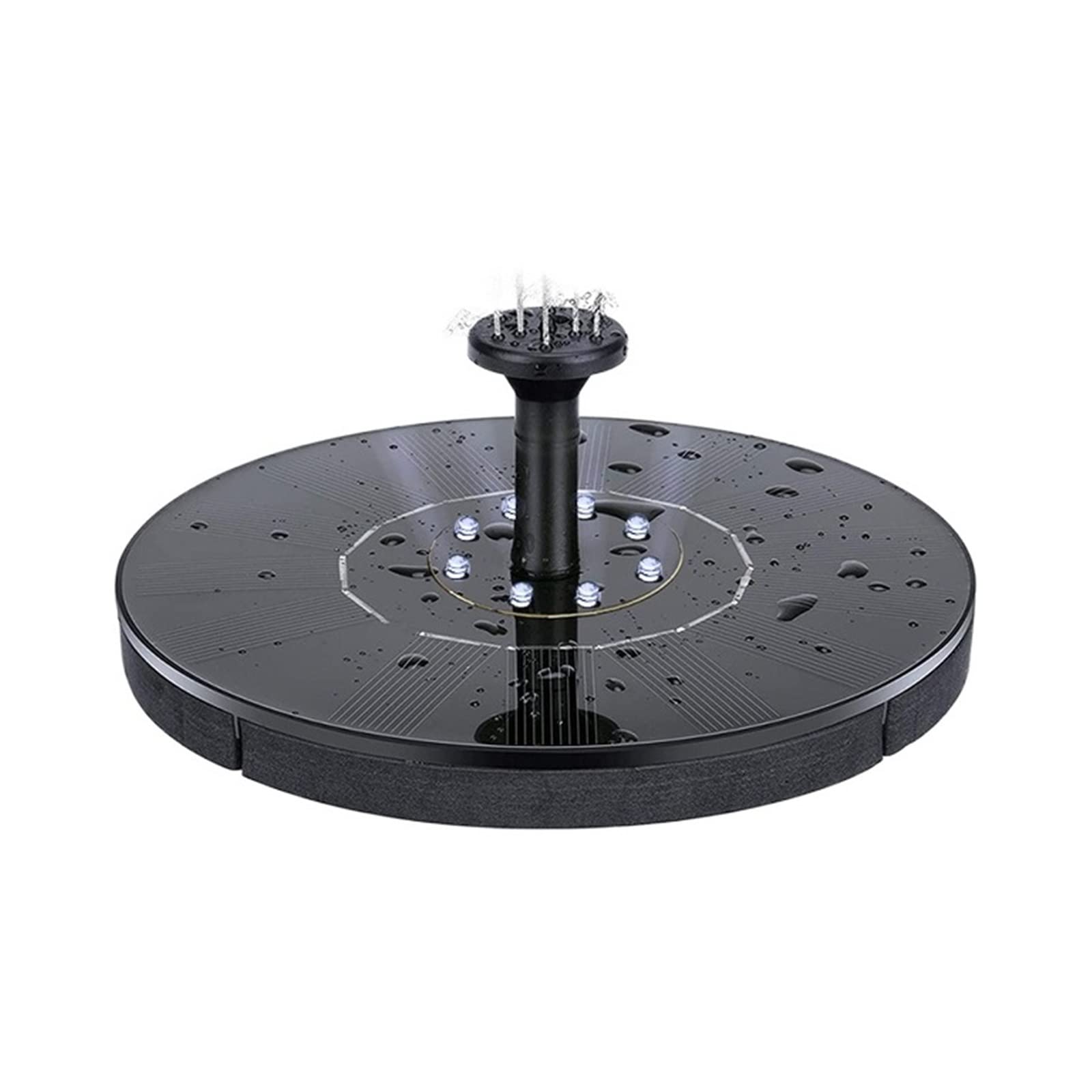 LED Solar Water Fountain Pool Battery 1200mah Waterfall Garden Decoration Outdoor Bird Bath Floating Courtyard Efficient Use Of Energy(1PC 18CM Cold Light)