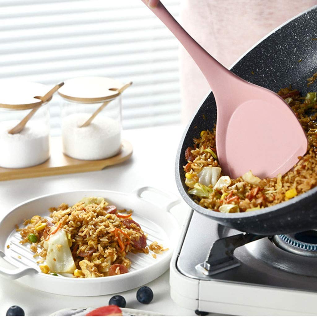 Espátula de Silicona de Primera Calidad for Hornear, utensilio de Cocina Resistente al Calor, espátula for el hogar, sartén Antiadherente, espátula de Cocina, 3 Piezas(Brass)